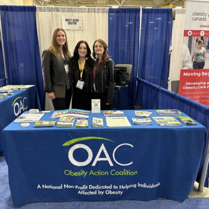 OAC Staff Tracy and Kendall with OAC Board Chairwoman Kristal at ObesityWeek 2023! 