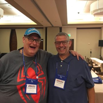 Bjarne Lynderup stands with close friend Marty Enokson at OAC's 7th Annual Your Weight Matters National Convention