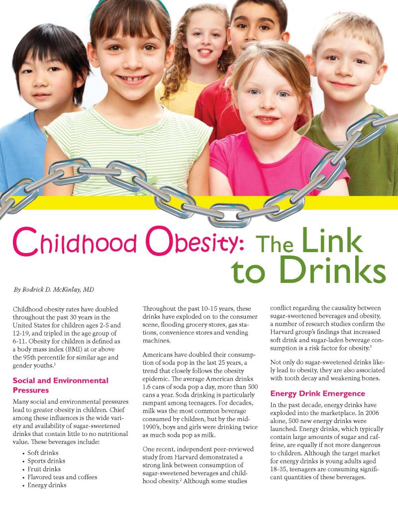 Sugary Drinks Harm Kids' Health - State of Childhood Obesity