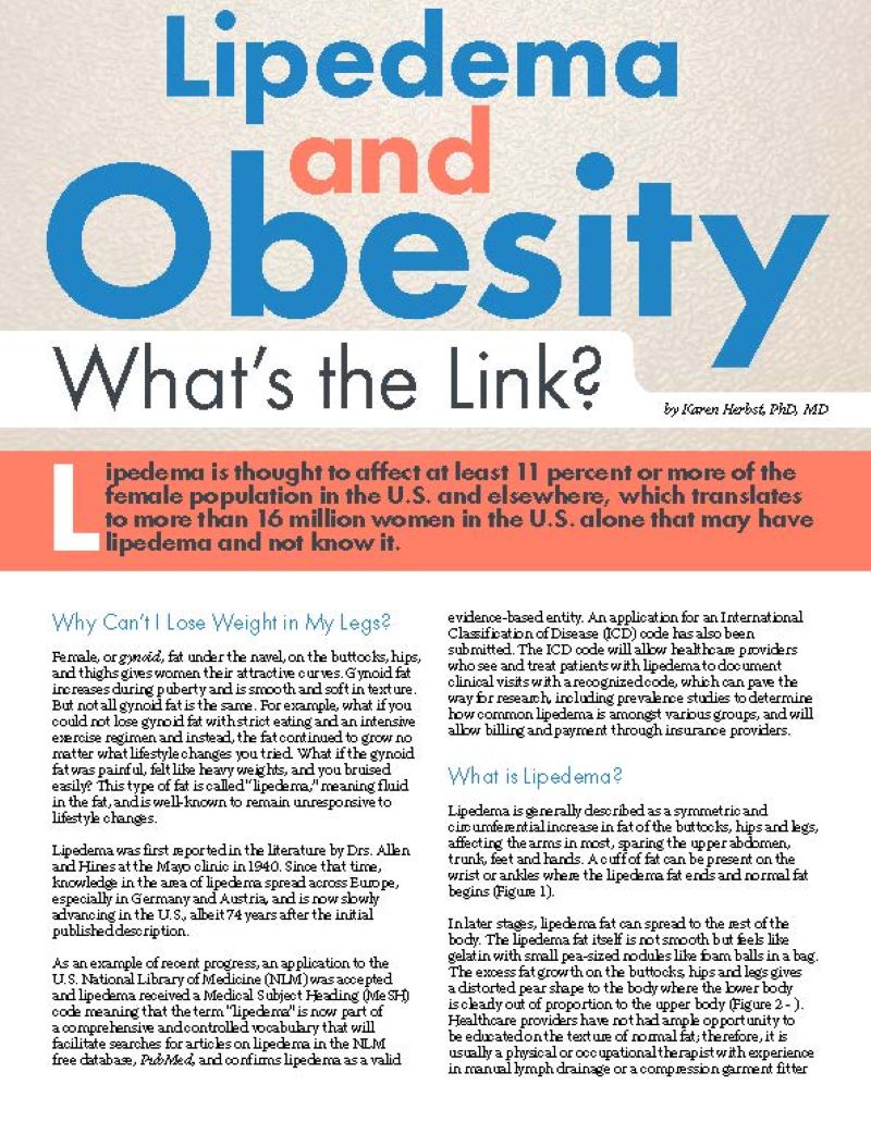 Lipedema: When Traditional Obesity Protocols are Ineffective : ObesityHelp