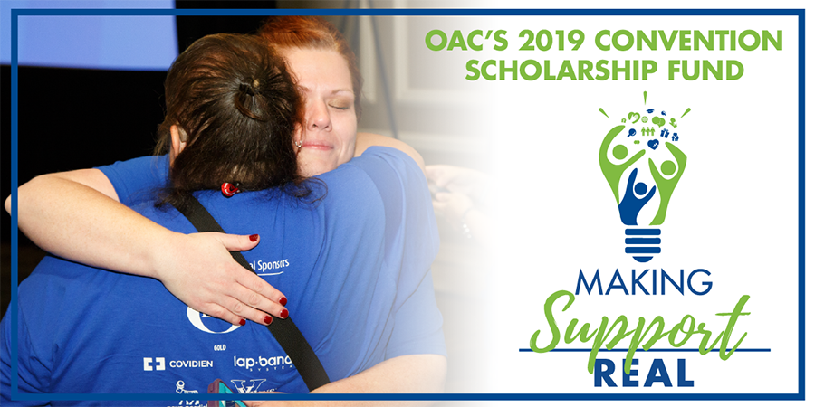When you make a donation to OAC's 2019 Convention Scholarship Fund, you can help someone in need attend YWM2019 and find REAL support systems for their journey with weight.