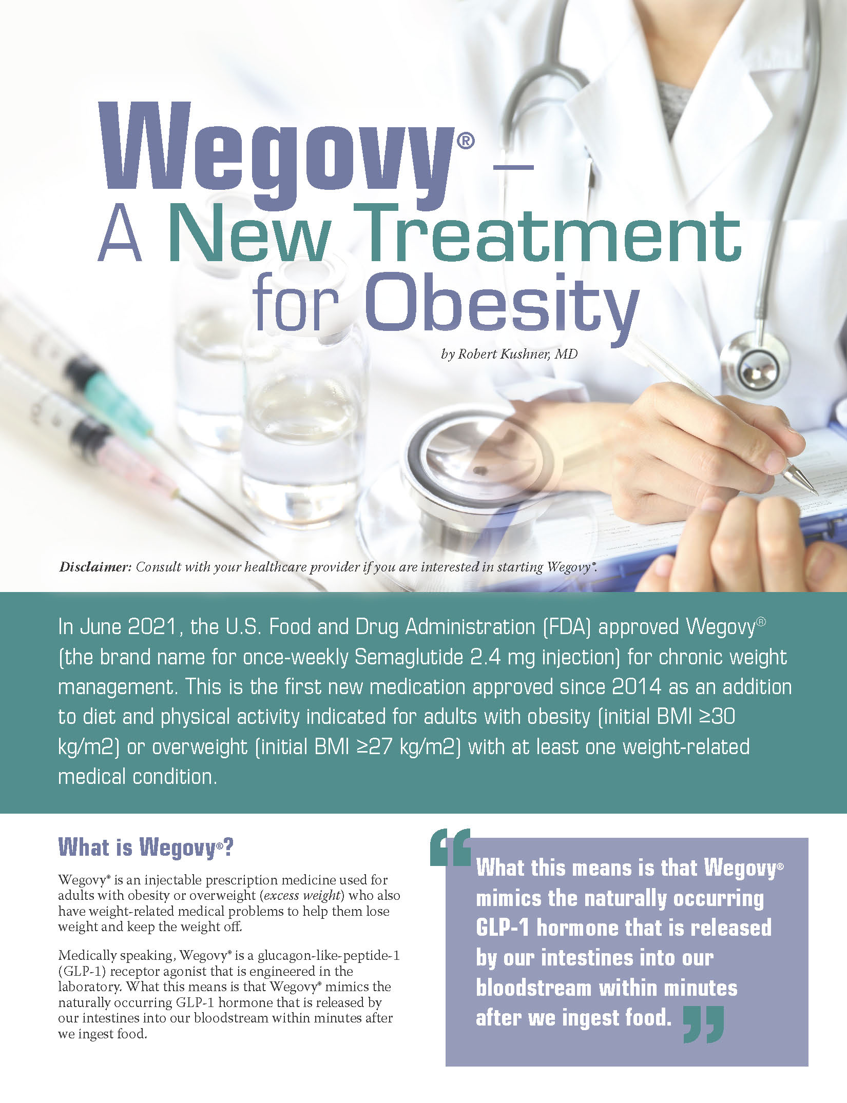 Wegovy A New Treatment For Obesity Obesity Action Coalition