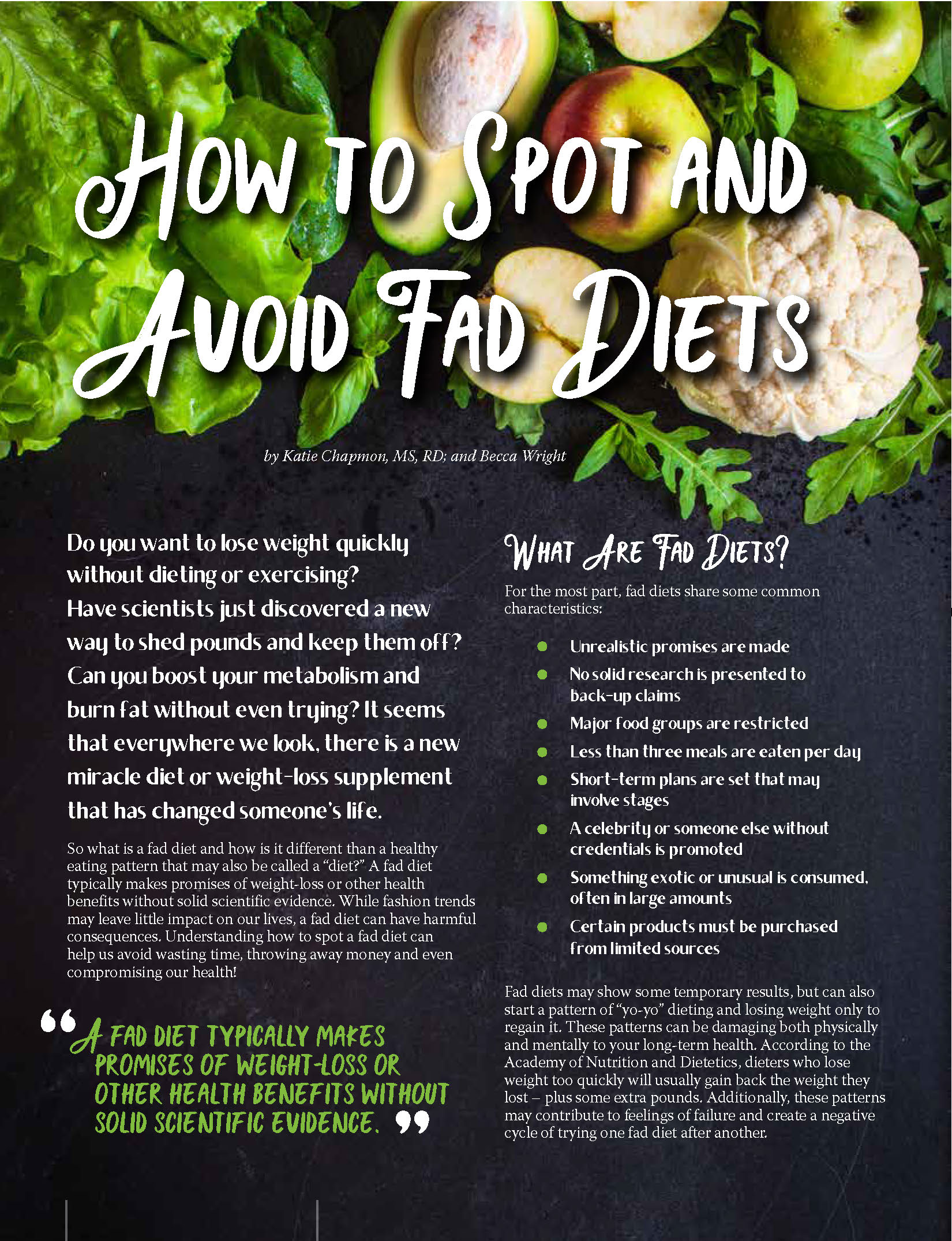How to Spot and Avoid Fad Diets - Obesity Action Coalition