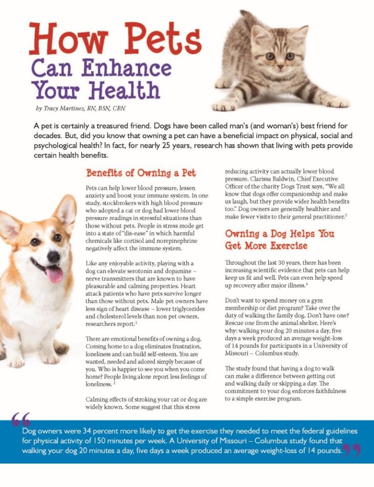 How Pets Can Enhance Your Health - Obesity Action Coalition