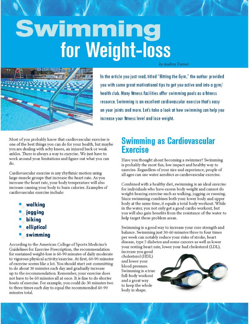 Swimming for Weight-loss - Obesity Action Coalition