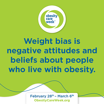 #OCW2021: Weight bias is defined as negative attitudes and beliefs about people who live with obesity.
