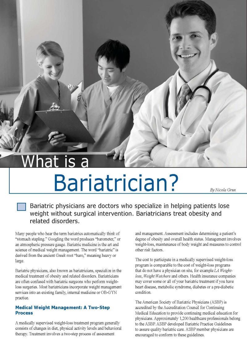 What Is A Bariatrician Obesity Action Coalition