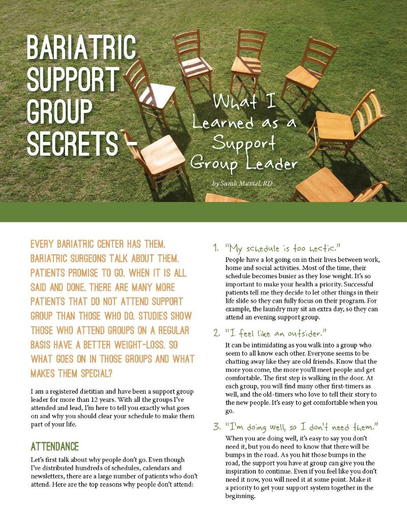 Bariatric Support Group Secrets What I Learned as a Support Group