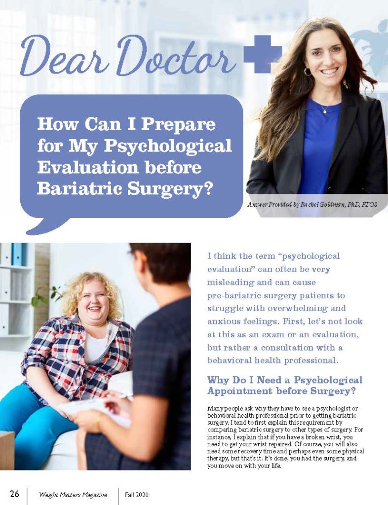 Dear Doctor How Can I Prepare for My Psychological Evaluation before