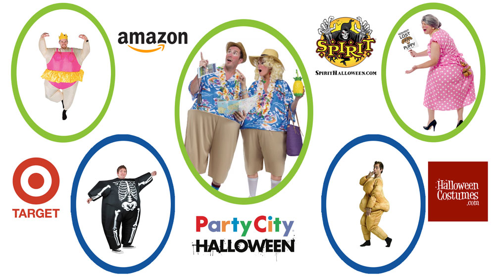 Urge retailers to stop selling Halloween "Fat costumes"